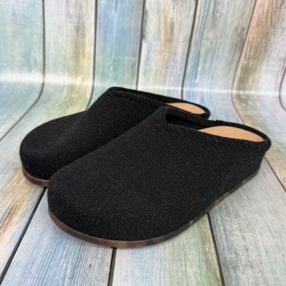 Rothy's The Casual Clog Women's Size 7 Soft Black Knit Slip On Mule Shoe